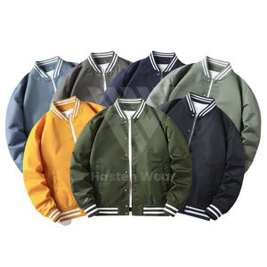 เสื้อแจ็กเก็ตทีมเบสบอลสีเขียวสำหรับผู้ชายโลโก้แบบกระดุมแถวเดียวสำหรับฤดูหนาวกันน้ำ - Product Image 1