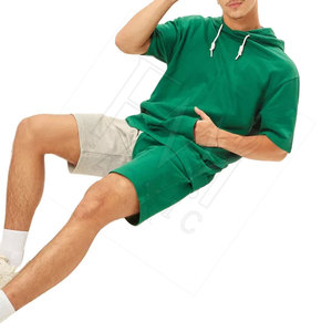 Ensembles personnalisables de sweat à capuche et short de jogging d'été 100% survêtements deux pièces en coton au design unique - Product Image 3