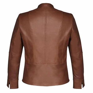 Chaqueta de Piel de Oveja Marrón para Mujer, Estilo Camionero, Transpirable, Vintage, Estilo Occidental, con Cremallera y Forro de Algodón - Product Image 3