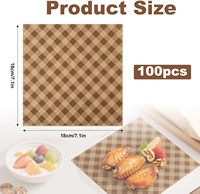 Kertas pembungkus roti makanan Deli berlapis kertas tahan panas sekali pakai Logo cetak kustom untuk kemasan kue untuk kue