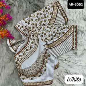 Ropa de boda india Heavy Hend Work Listo para usar Seda italiana suave pura con blusa Fuising de punto para sari y Lehenga Choli - Product Image 2