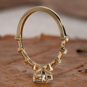 Joyería de lujo Anillo de oro amarillo sólido Corte redondo Blanco Lab Grown Diamond Eternity Band Minimalista Compromiso Anillo de diamante brillante - Product Image 4