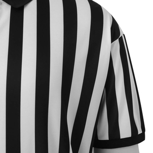 <b>Black</b> White Stripe Women's <b>Polo</b> Shirt Collared Referee Shirt Officials Jersey Halloween Costume Waitress Uniform - Product Image 4