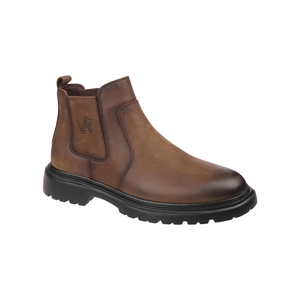 M1146 Men's Classic Genuine Leather Chelsea Boots Slip Resistant Autumn Winter Casual Walking Footwear - Product Image 3