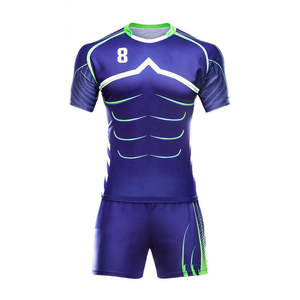 Conjunto de uniforme de rugby personalizado para hombre, ropa deportiva de entrenamiento con nombre de equipo y número impreso, conjuntos de uniformes de fútbol y fútbol - Product Image 2