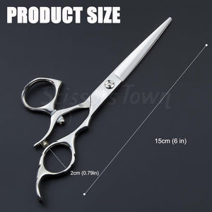 Ciseaux de salon pour barbiers Ciseaux de coupe de cheveux avec logo personnalisé avec poignée antidérapante - Product Image 2
