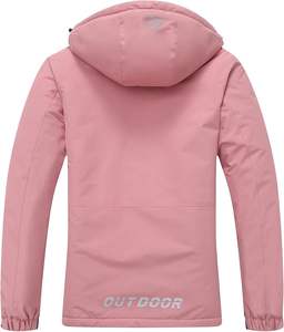 Veste de ski imperméable pour femme avec doublure en polaire, manteau d'hiver à capuche, coupe-vent pour snowboard et pluie - Product Image 2