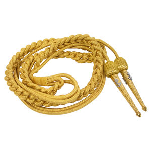 Usine Mode Cadet Aiguillettes En Gros Uniforme De Cérémonie Tricoté À La Main Bullion Fil Mylar Brillant Épaule Cordons Longes Non - Product Image 1