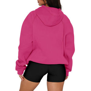 Mujer bordado sudaderas con capucha Otoño Invierno Zip up manga larga chaqueta suelta abrigos Casual sudaderas de gran tamaño sudaderas con capucha para inviernos - Product Image 4