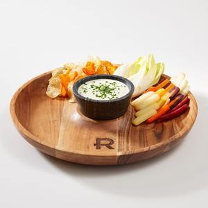 Modern Marble Chip and Dip Serving Board Dual-Tone Natural Stone Platter Stylish <b>Kitchen</b> <b>Tray</b> for Snacks Dining and Entertaining - Product Image 4