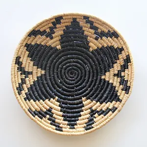 VietNam Vintage Style Handwoven Natural Seagrass Basket Wall Decor Wholesale from King Craft Viet Supplier