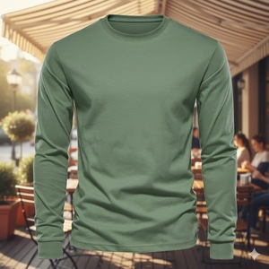 Sweat-shirt à col rond en pur coton composite personnalisé Chemises de base de couleur unie de style basique pour hommes femmes Caractéristique anti-rides - Product Image 3