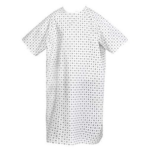 Robe d'hôpital Robe bleue de patient Robe de patient Robe fendue à manches longues Vêtements de patient rayés Pantalon de gommage - Product Image 4