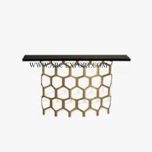 Table de console de sous-sol classique à grandes feuilles Table de console latérale décorative pour la maison et le salon par ARC Export from Indian - Product Image 5