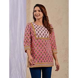 Top Rosa Transpirable de Algodón Estampado Butti - Product Image 1