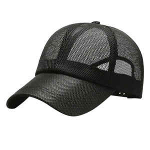 Personnalisé 5 Panneaux Mode Jersey Trucker Hat Street Plain Noir Couleur Mesh pour l'été Vêtements de plein air - Product Image 2