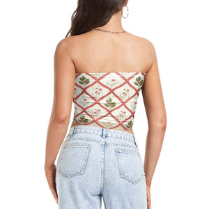 เสื้อเกาะอกพิมพ์ลายสำหรับผู้หญิงเสื้อเกาะอกพิมพ์ลายคริสต์มาสแบบไร้ตะเข็บเสื้อออกกำลังกายเล่นโยคะชุดกีฬาวิดพื้นสำหรับใส่ออกกำลังกาย - Product Image 2