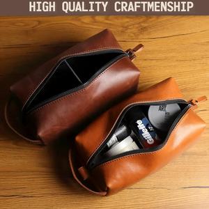 Neceser de viaje con organizador de cuero PU inicial para padrinos de boda, bolsa de viaje para hombre con cremallera y ASA, regalo para hombres - Product Image 4