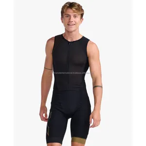 Vêtements de triathlon mouillés pour hommes et femmes, combinaison de course de triathlon