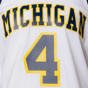 Maillot de basket-ball personnalisé par sublimation, débardeur sans manches en maille blanche, numéro 4, vêtements de sport respirants pour hommes adultes - Product Image 3