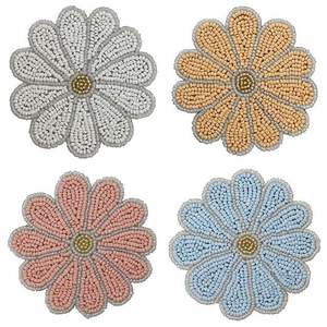 Belle fleur Design quatre ensemble artisanat perlé broderie caboteur fantaisie élégant mignon conception de haute qualité par Hiba Enterprises - Product Image 1