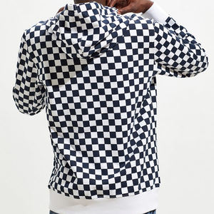 2025 haute qualité lavé à l'acide ample recadrée à capuche pour hommes 100% coton tricoté solide motif Streetwear Crop Zip - Product Image 3