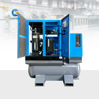 Compresseur d'Air à Vis Intégré 250L 400L avec Réservoir d'Air 7.5Kw 11Kw 15Kw Fixe OEM ODM Doté d'un Moteur PLC et Sécheur d'Air