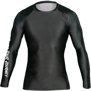 MMA Rash Guard Men's <b>Long</b> Sleeve Quick-Dry Breathable Jiu Jitsu Fitness Boxing BJJ Muay Thai Gym Training - Product Image 1