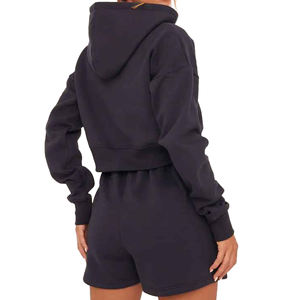 Ensemble de survêtement court pour femmes, coton respirant, vêtements de sport d'été, tenue deux pièces pour la salle de sport, le jogging, le yoga et la maison, coupe confortable - Product Image 2