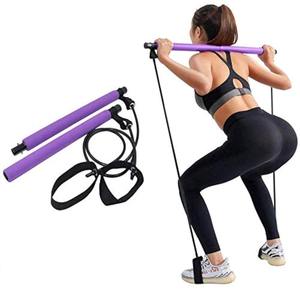ชุดอุปกรณ์พกพาสำหรับพิลาทิส บาร์พร้อมสายรัดออกกำลังกายสำหรับการออกกำลังกายทั่วร่างกาย การฝึกความแข็งแรงที่บ้าน และการกระชับสัดส่วน - Product Image 1