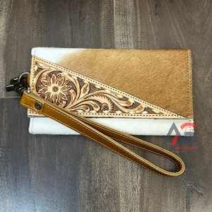 2025ใส่บัตรผู้หญิงหนังวัวแท้กระเป๋าคลัทช์พับสามทบสำหรับผู้หญิงใช้งานได้อเนกประสงค์ใหม่ล่าสุด - Product Image 1