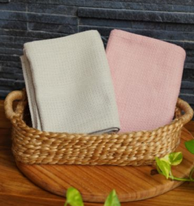 Juego de paños de cocina de algodón texturizado, a rayas, color carbón, neutro, disponible a precios de mayoreo. - Product Image 6