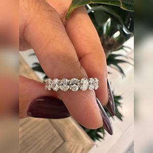 Bague d'éternité ovale au prix d'usine, 3,50 carats, taille ovale, diamant VVS, alliance, fabricant et fournisseur en gros, livraison mondiale - Product Image 4