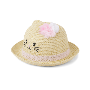 Màu xám bé gái mèo Fedora mũ rơm dễ thương cho những người nhỏ bé - Product Image 1