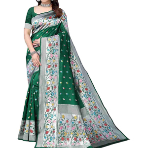 Sari de invierno para mujer con tela de tranquilidad trae quietud a tu armario de fiesta de boda - Product Image 5