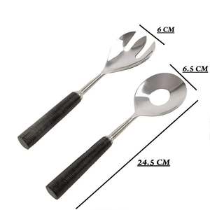 Color blanco Compre cucharas de servicio de acero inoxidable Istook con mango de resina JUEGO DE SERVIDOR DE ENSALADA FÁBRICA DE PRODUCTOS INDIOS HECHOS A MANO - Product Image 2