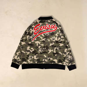 Blouson Bomber Réversible Evisu Vintage Streetwear à Motif Brodé Imperméable Rembourré XS-6XL Automne Fermeture Zippée Enduite - Product Image 1