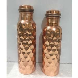 Glossy Wooden Paisley Design Modern Durable <b>Water</b> Bottle Pure Ayurvedic Yoga Office Travel India - Product Image 3