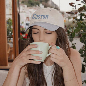 Casquette de baseball unisexe brodée 2 tons bleu blanc style européen, polyester/coton, casquette de plage sportive et formelle à 6 panneaux - Product Image 6