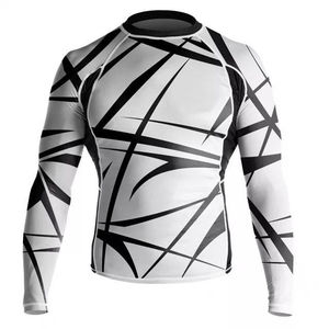 Nouveau Rash Guard sur mesure couleur unie vierge couleur unie sans manches MMA Rash Guard vente en gros chemises de Compression personnalisées - Product Image 1