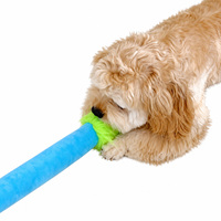 Jouet pour chien en peluche longue texturée, motif monstre amusant, avec couineur et papier froissé, lavable, pour la mastication et les jeux de traction