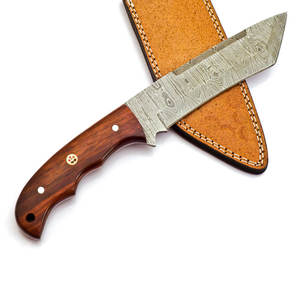 Cuchillo de Supervivencia de Acero con Patrón Damasco Hecho a Mano con Mango Duradero para Actividades al Aire Libre, Preparación de Alimentos y Uso Diario - Product Image 3