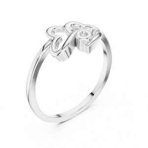 แหวนหมั้นเพชรทรงกลมเคลือบทองคำขาว 14K สำหรับผู้หญิง |   ของขวัญแต่งงานสุดหรูที่ได้รับการรับรองจาก IGI - Product Image 4