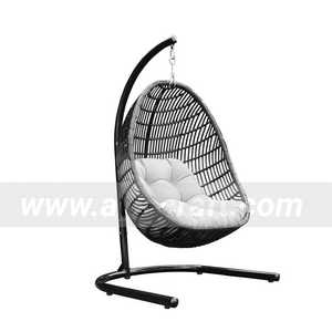 Pretty Outdoor Relax Mini Balcony Swing <b>Chair</b> Furniture Poly <b>Rattan</b> Bamboo <b>Egg</b> <b>Chair</b> Hammock for Garden Patio Swings - Product Image 4