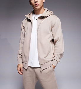 Survêtement à logo brodé personnalisé pour hommes, confortable, élégant, nouveau sweat-shirt et pantalon de survêtement imprimés pour auto. - Product Image 2