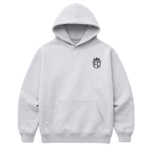 เสื้อฮู้ดดี้โอเวอร์ไซส์สีเทาเข้มสำหรับผู้ชาย ผ้าคอตตอน 50% โพลีเอสเตอร์ 50% ทรงหลวมแบบดรอปโชว์เดอร์ สไตล์สตรีทแวร์ ใส่สบาย เหมาะสำหรับฤดูหนาว - Product Image 3