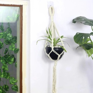 Haute qualité bohème macramé plante cintre forme rectangulaire pour affichage de fleurs en gros décor à la maison de l'Inde élégant Boho - Product Image 6