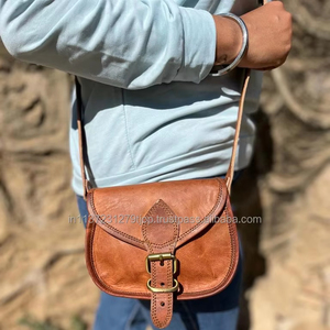 กระเป๋าถือหนังแพะสไตล์วินเทจสำหรับผู้หญิงกระเป๋าหนังแท้สะพายข้างทำด้วยมือขนาด5*7 100% - Product Image 2