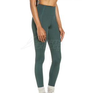 Leggings de Yoga de Fabricación Profesional, Pantalones Sólidos para Mujer de la Mejor Calidad, Transpirables, Cintura Elástica, Largo Completo, Spandex/Poliéster - Product Image 4