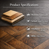 Parquet en bois massif, bois d'ingénierie, motif géométrique, design personnalisé, clic, moderne, cuisine, villa, hôtel, appartement